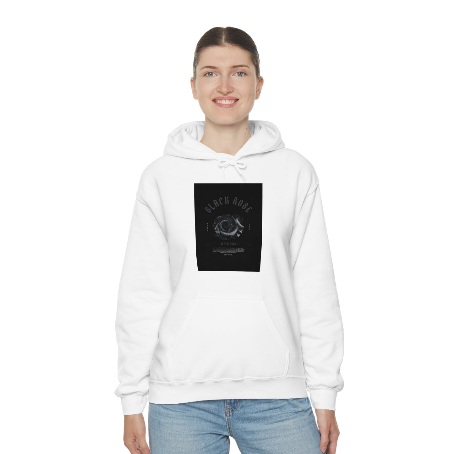 Black rose Hooded Sweatshirt