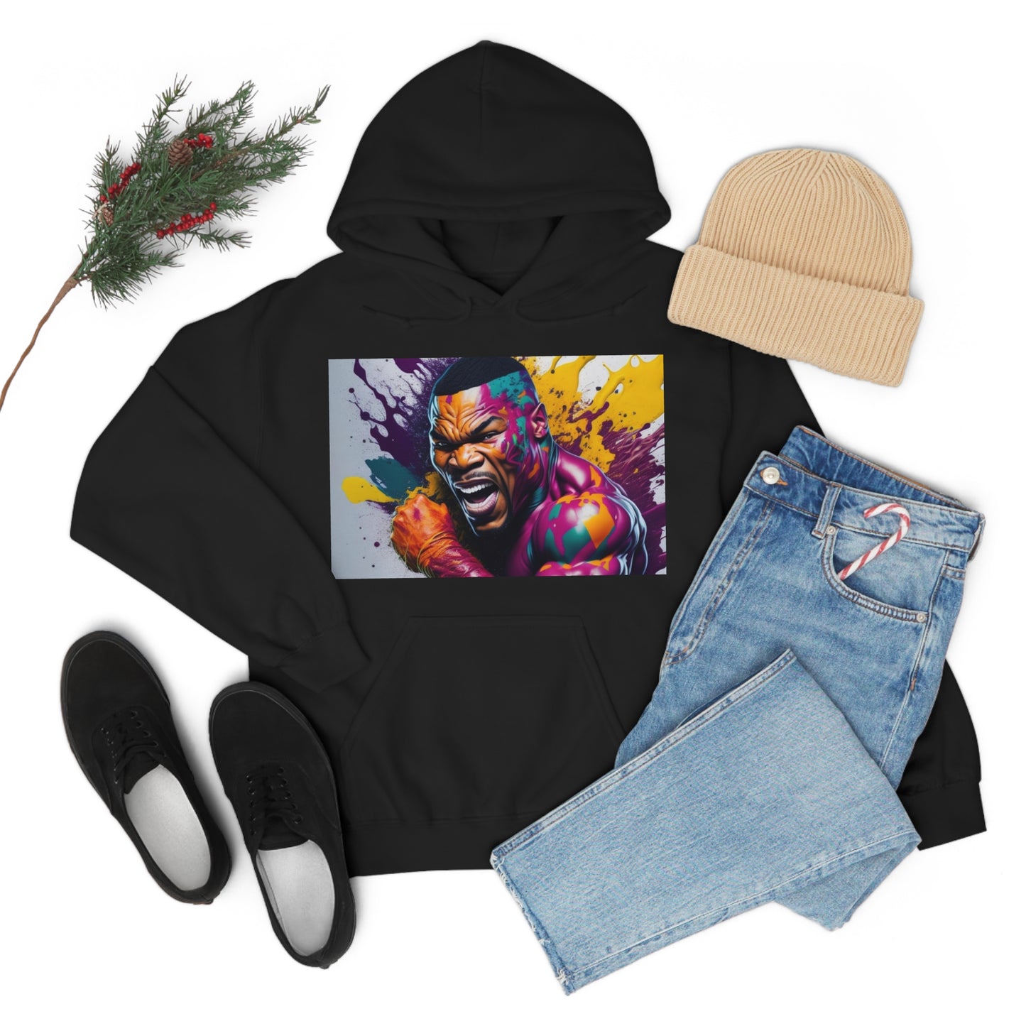 colorful mike tyson Hooded Sweatshirt