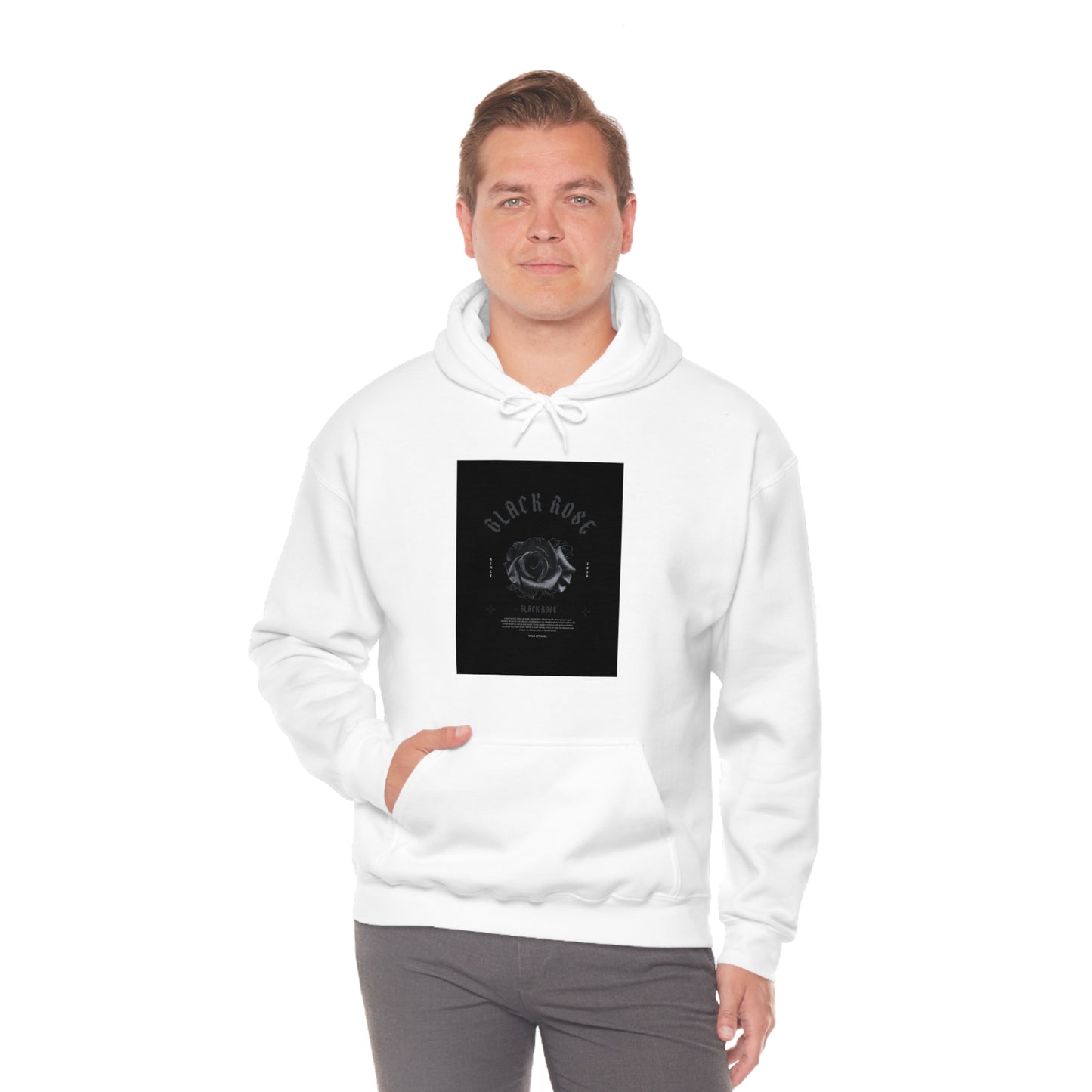 Black rose Hooded Sweatshirt