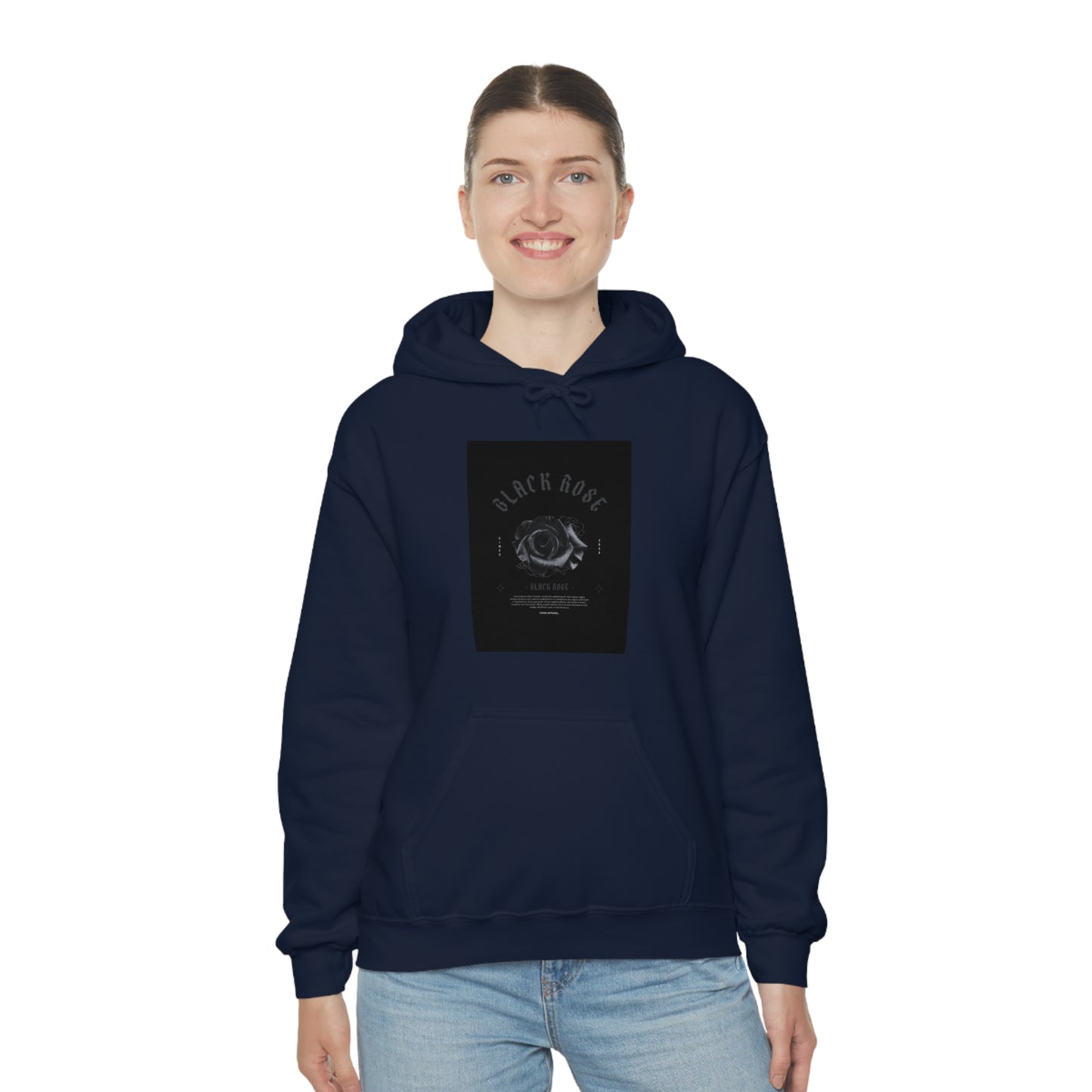 Black rose Hooded Sweatshirt