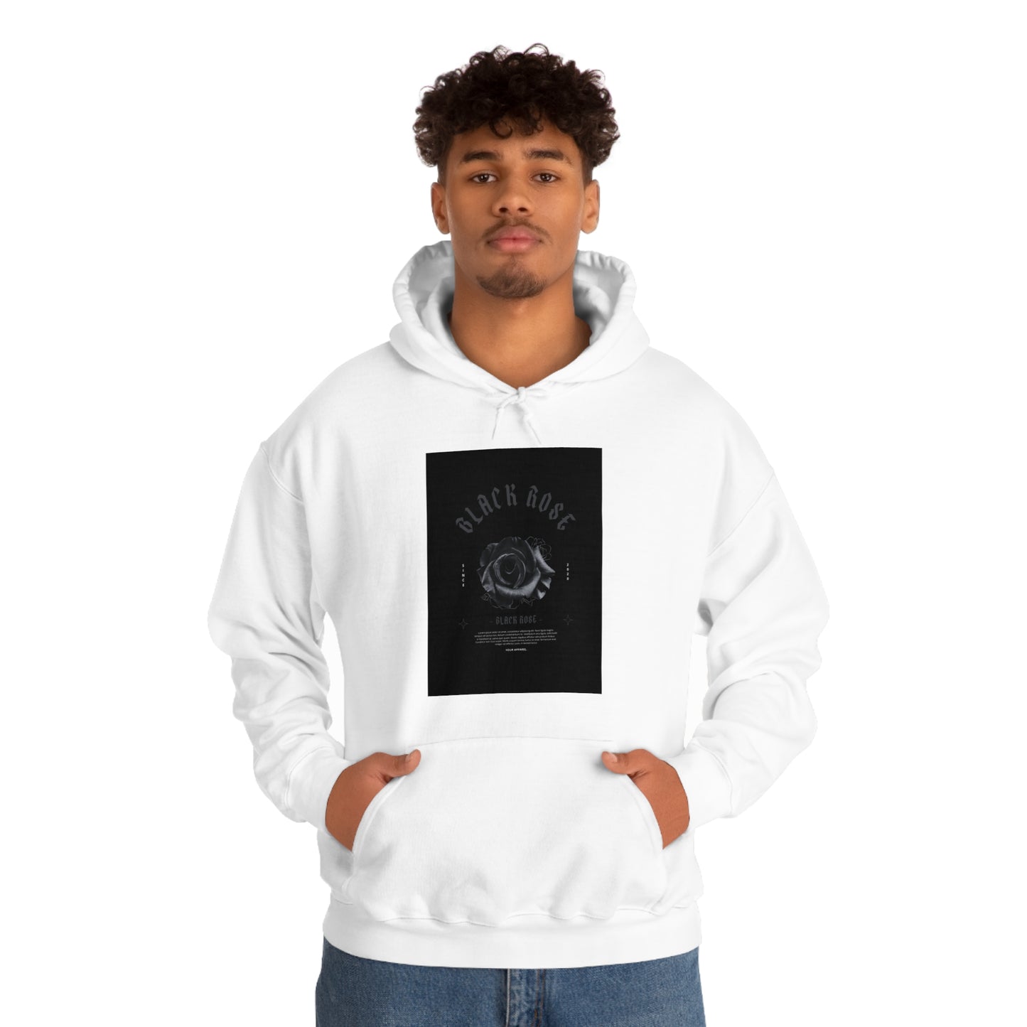 Black rose Hooded Sweatshirt