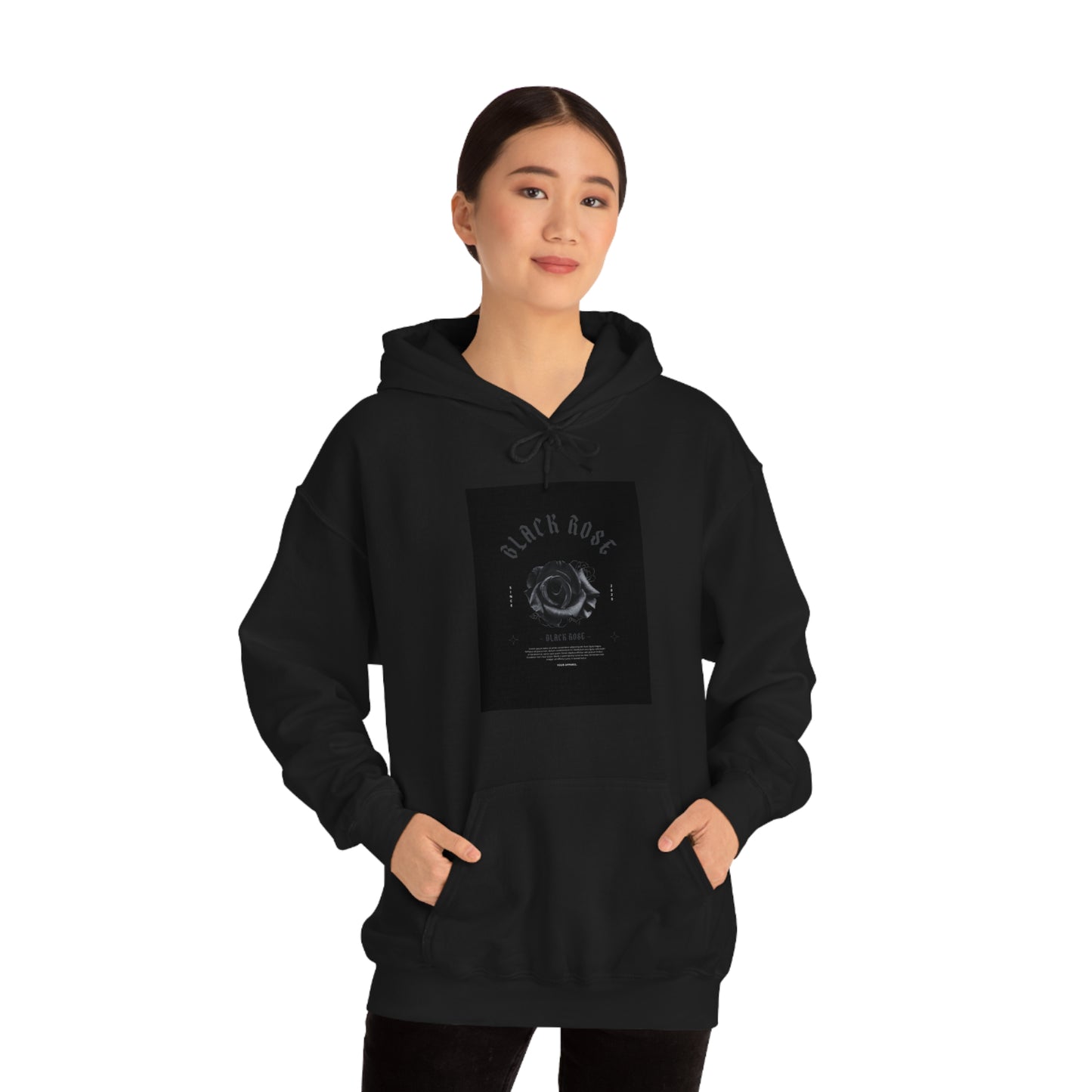 Black rose Hooded Sweatshirt