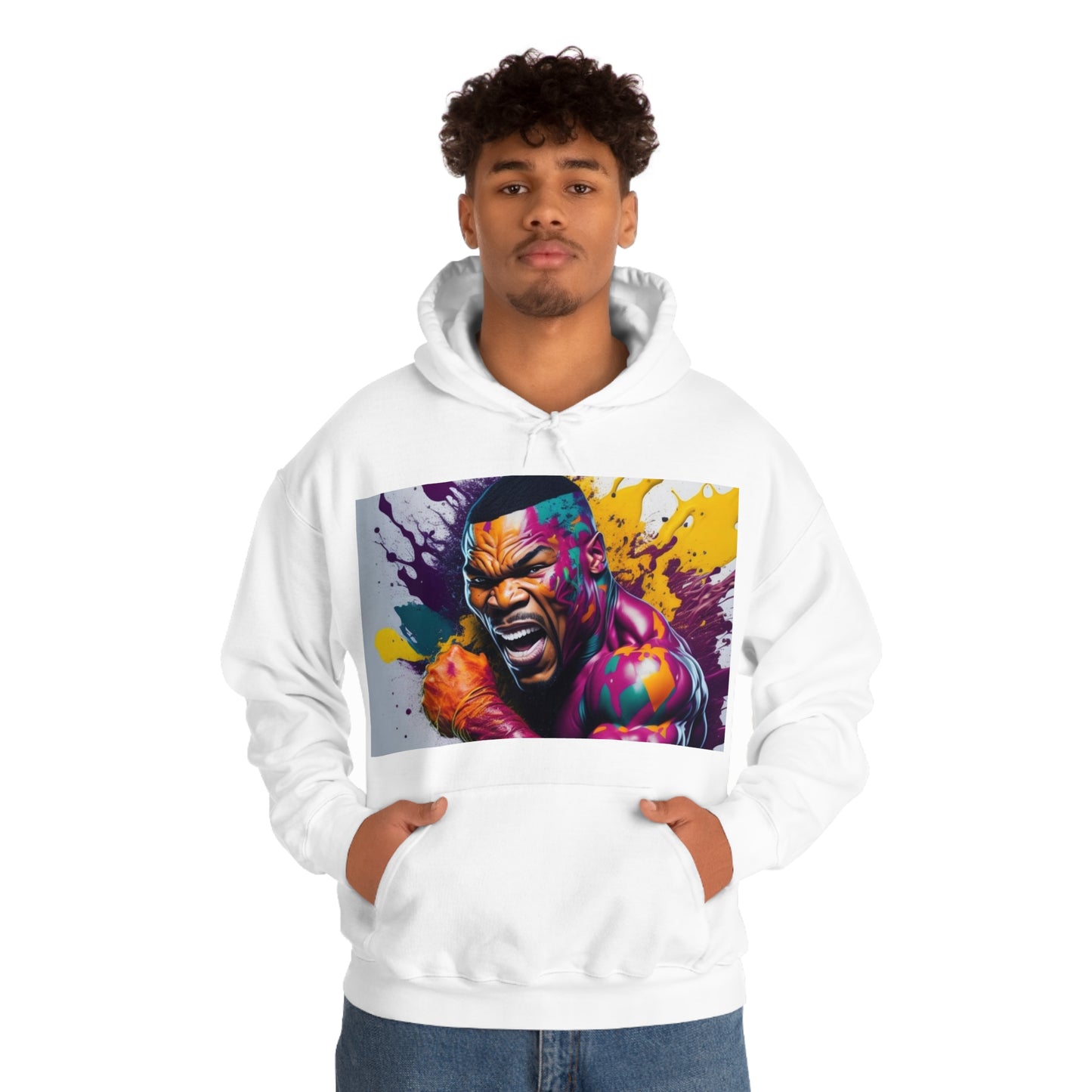 colorful mike tyson Hooded Sweatshirt