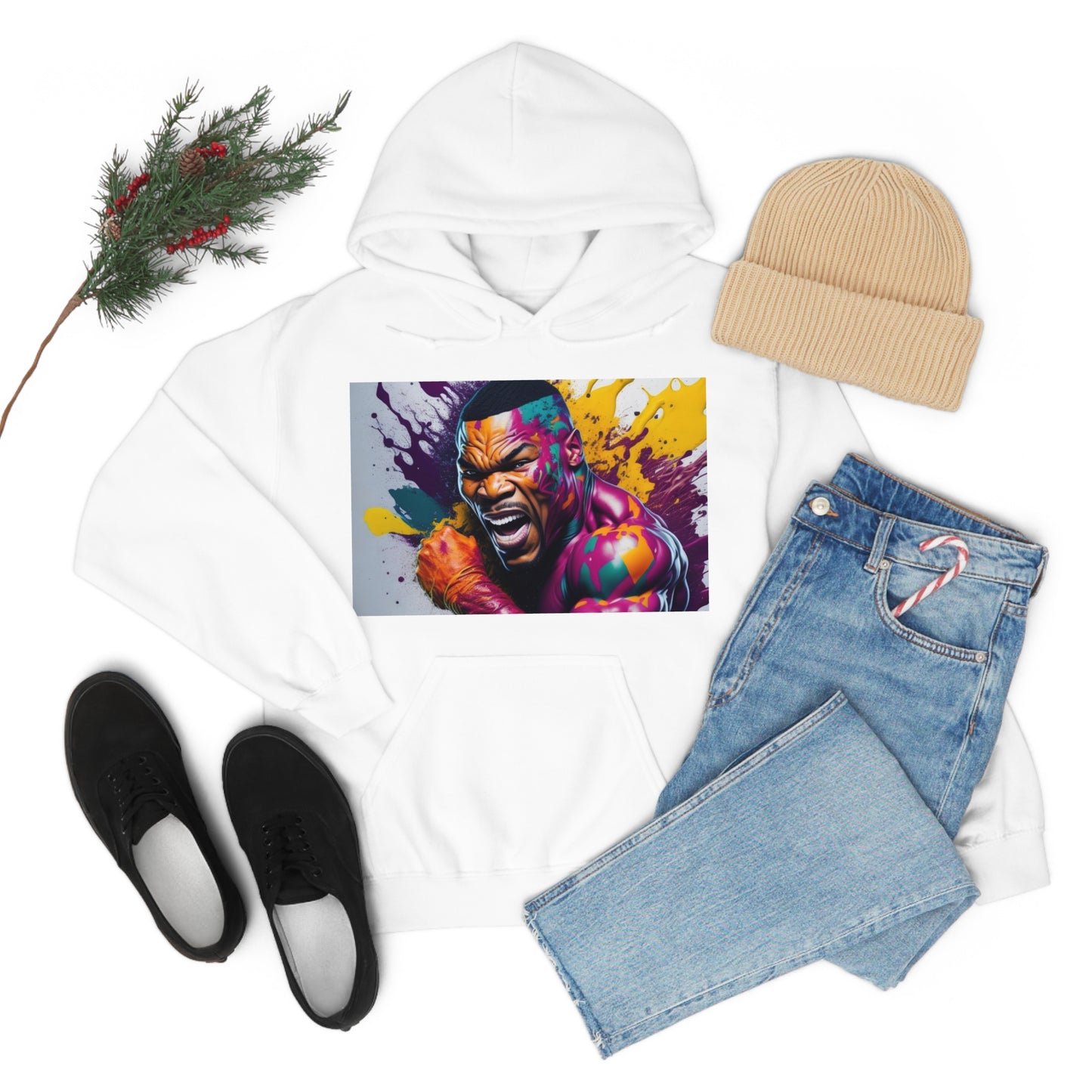 colorful mike tyson Hooded Sweatshirt