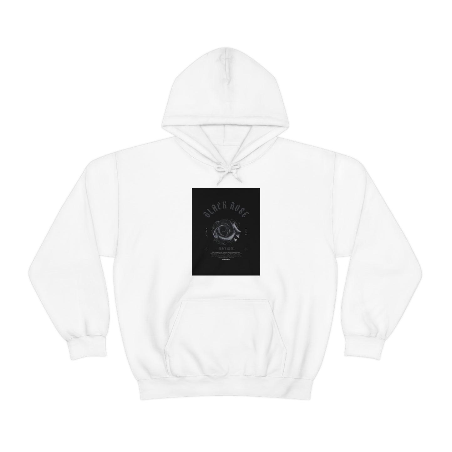 Black rose Hooded Sweatshirt