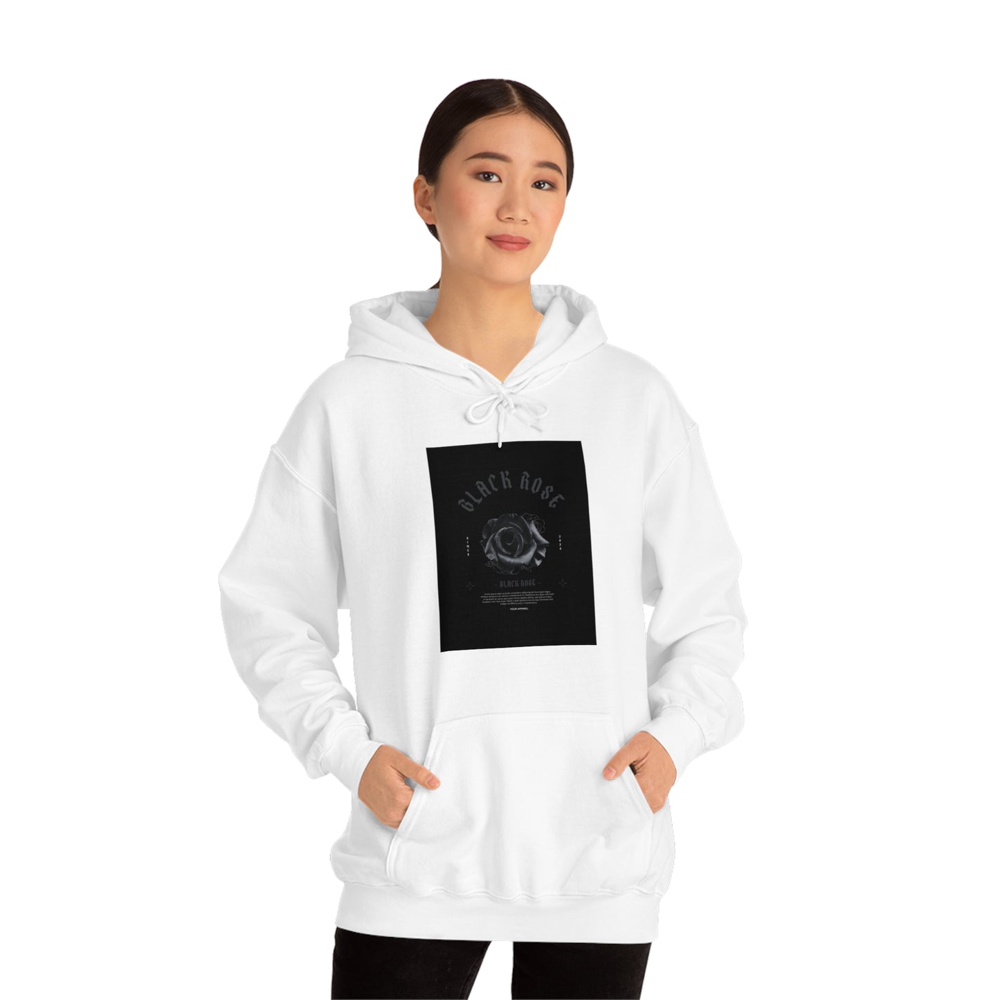 Black rose Hooded Sweatshirt