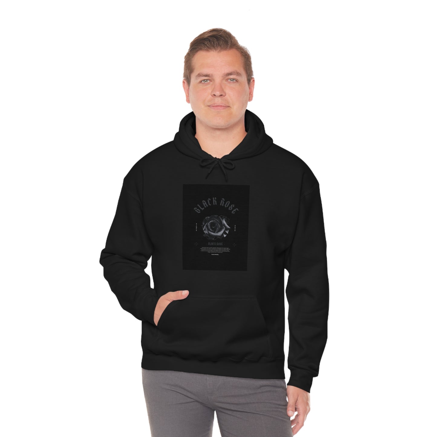 Black rose Hooded Sweatshirt