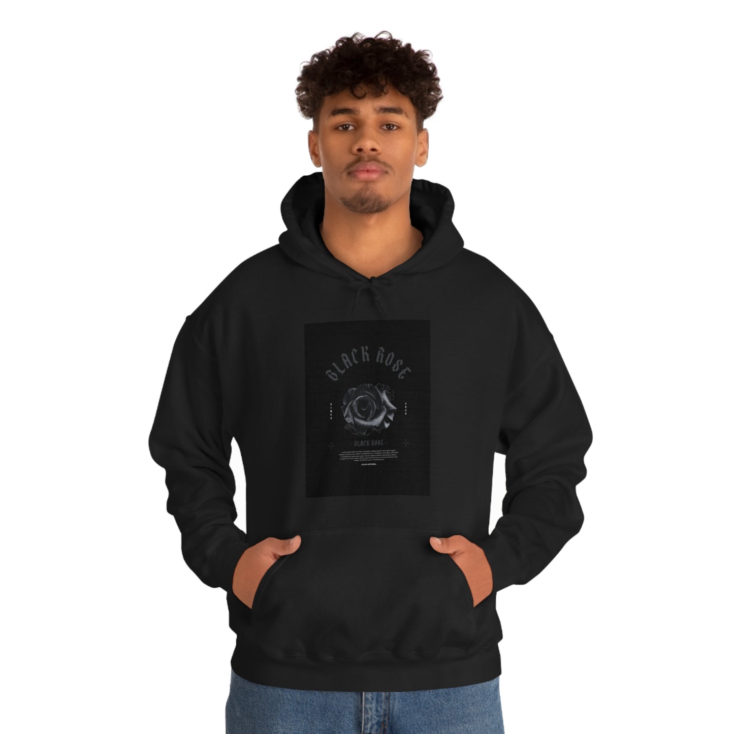 Black rose Hooded Sweatshirt